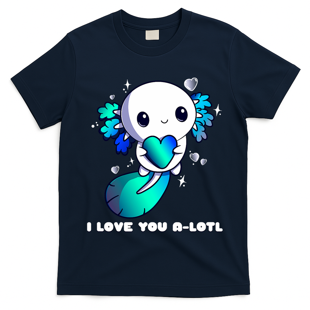I Love You A-Lotl, Axolotl Valentines Day Cute Kawaii Gift T-Shirt
