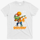 Its My 4th Birthday Dabbing Zombie Halloween Costume T-Shirt - White
