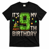 It'S My 9th Birthday 9 Year Old Gamer Pixel Birthday Boy T-Shirt