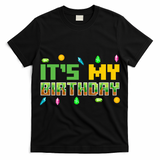 It'S My Birthday Party Video Gamer Pixel Number Birthday Boy T-Shirt