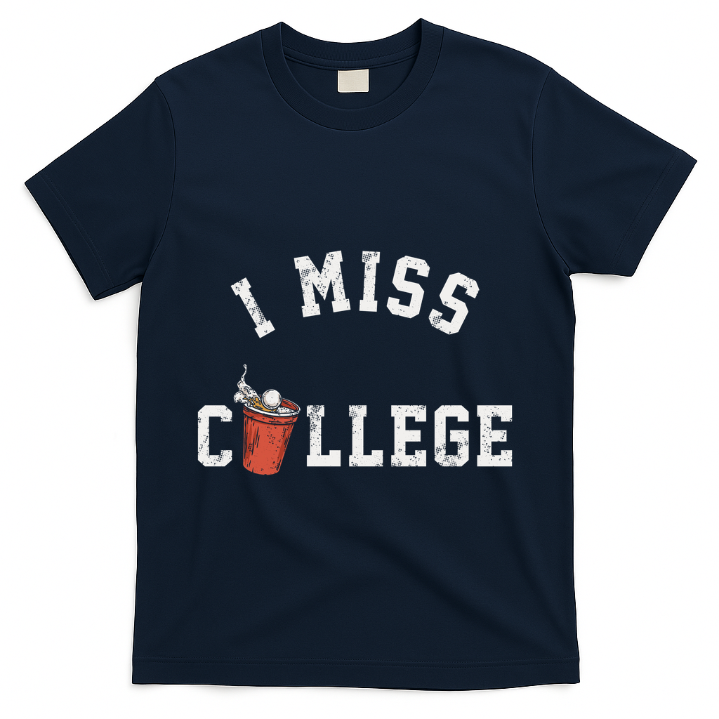 I Miss College Vintage T-Shirt - Navy