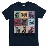In My Corgi Era Funny Corgi Mom Dog Lover T-Shirt - Navy Blue