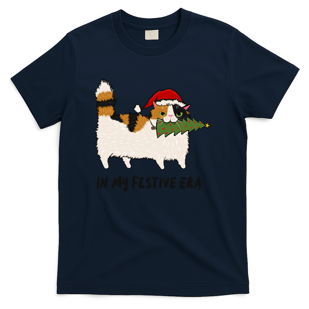 In My Festive Era Calico Cat - Navy