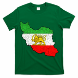Iran Map Lion Sun Emblem Vintage Persian Heritage T-Shirt