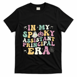 In My Spooky Assistant Principal Era Retro Ghost Halloween T-Shirt - Black