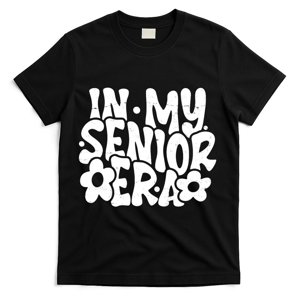 In My Senior Era School Graduation Graduate T-Shirt - Black