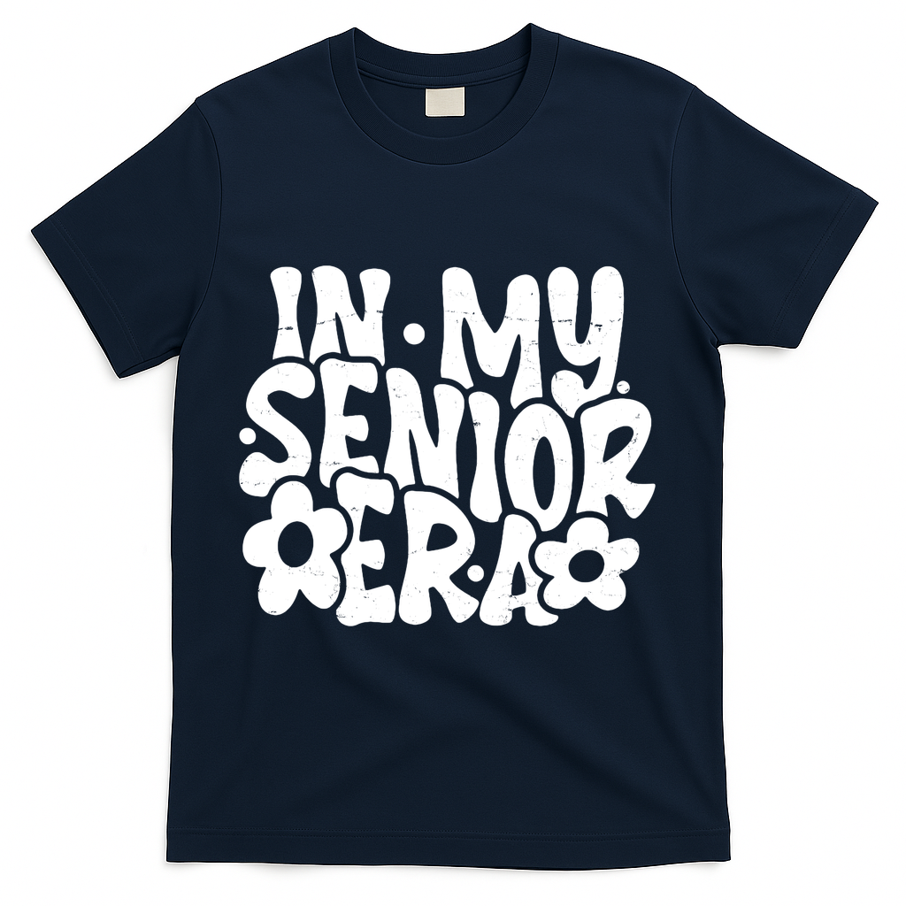 In My Senior Era School Graduation Graduate T-Shirt - Navy