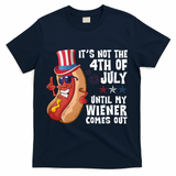 Its Not 4th Of July Funny Hotdog Summer Holiday T-Shirt - Navy