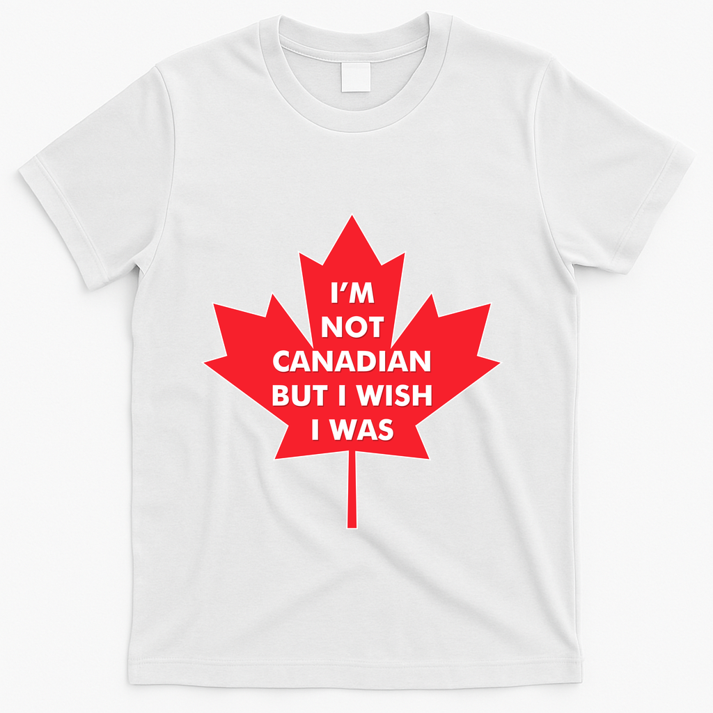 Im Not Canadian But I Wish I Was T-Shirt - White
