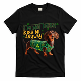 IM Not Irish But Kiss Me Anyway Dachshund St. Patrick Day T-Shirt - Black