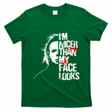 Im Nicer Than My Face Looks Spooky Halloween T-Shirt - Irish Green