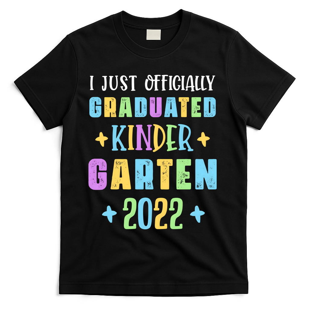 I Officially Graduated Kindergarten T-Shirt - Black