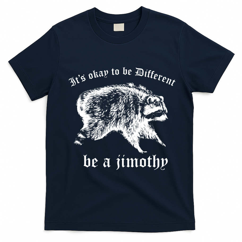 It's Ok To Be Different Be A Jimothy T-Shirt - Navy Blue