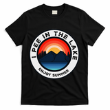 I Pee In The Lake Funny Summer Vacation Family T-Shirt - Black
