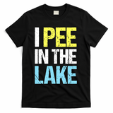 I Pee In The Lake Funny Summer Vacation T-Shirt - Black