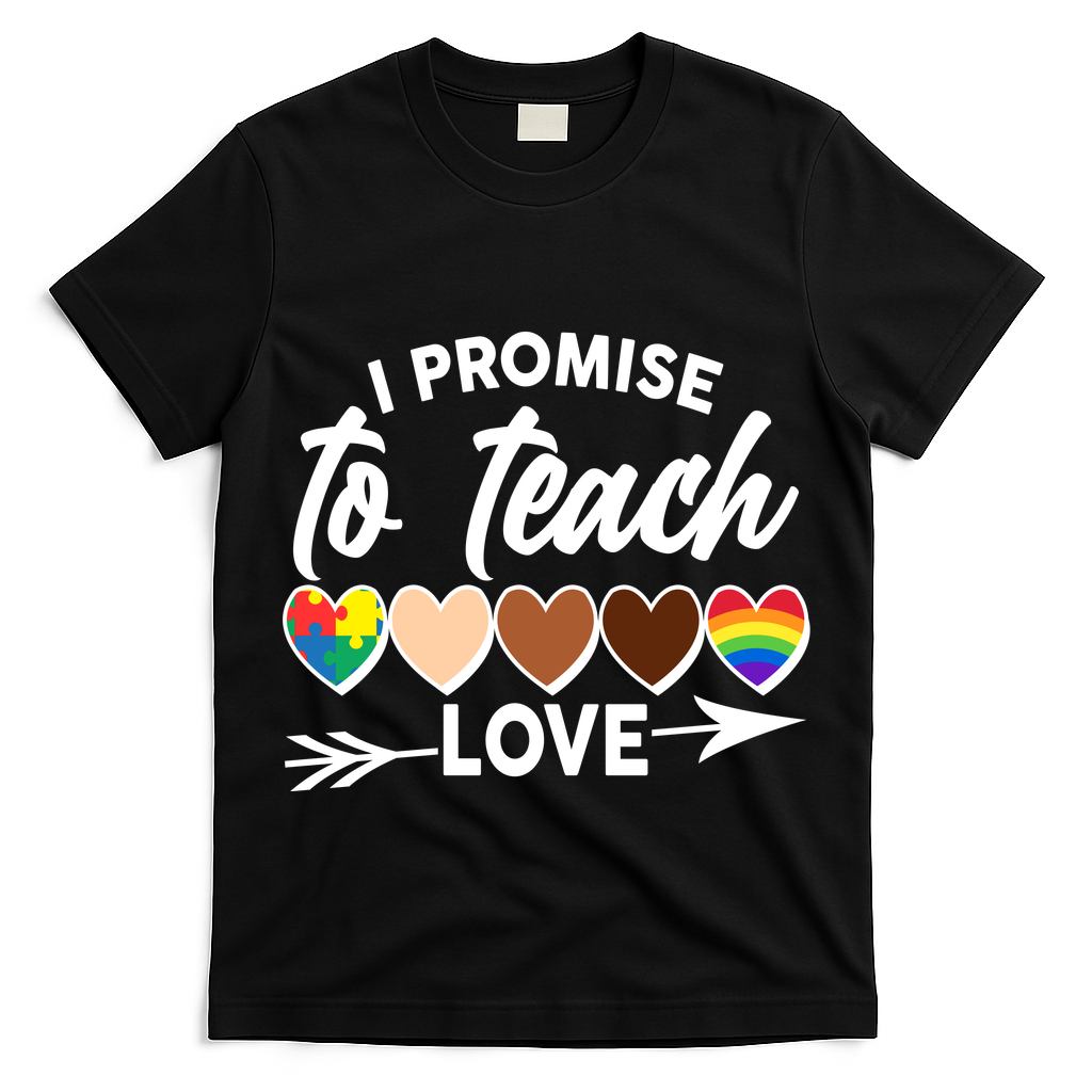 I Promise To Teach Love Diversity Equality T-Shirt
