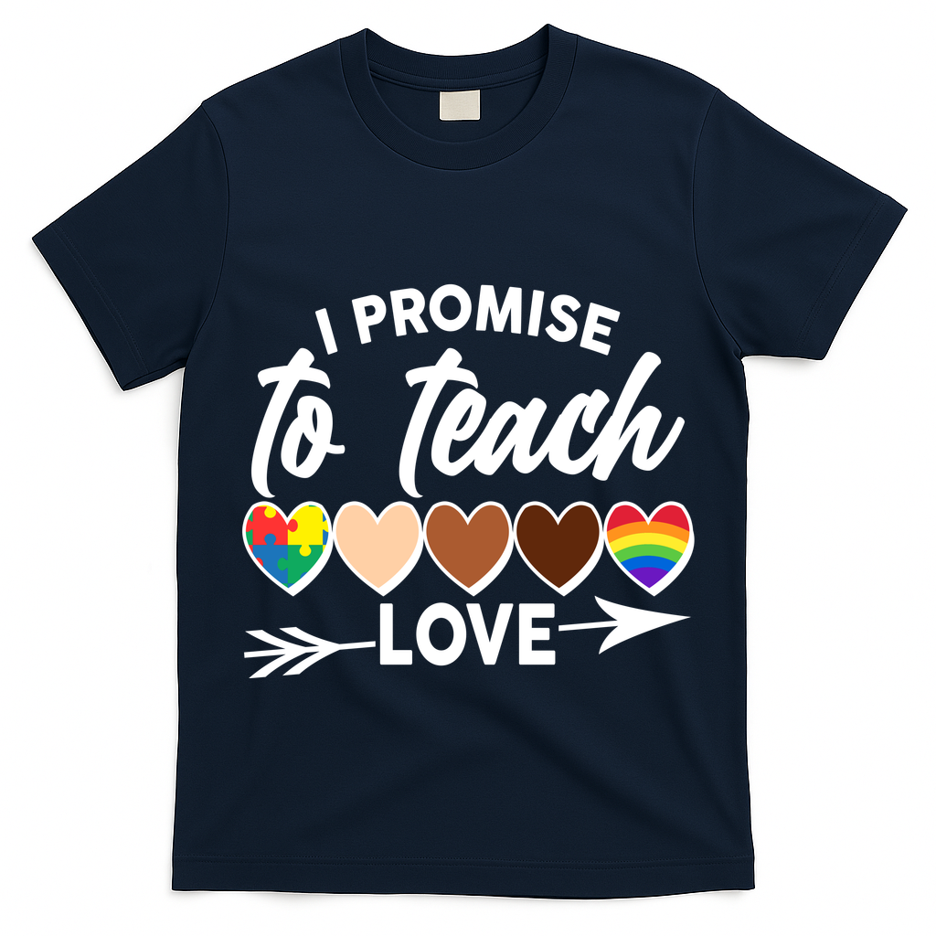 I Promise To Teach Love Diversity Equality T-Shirt