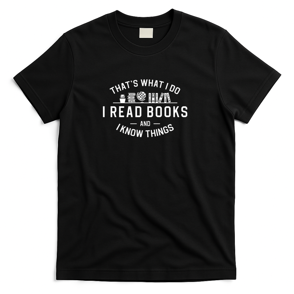I Read Books And I Know Things - Black