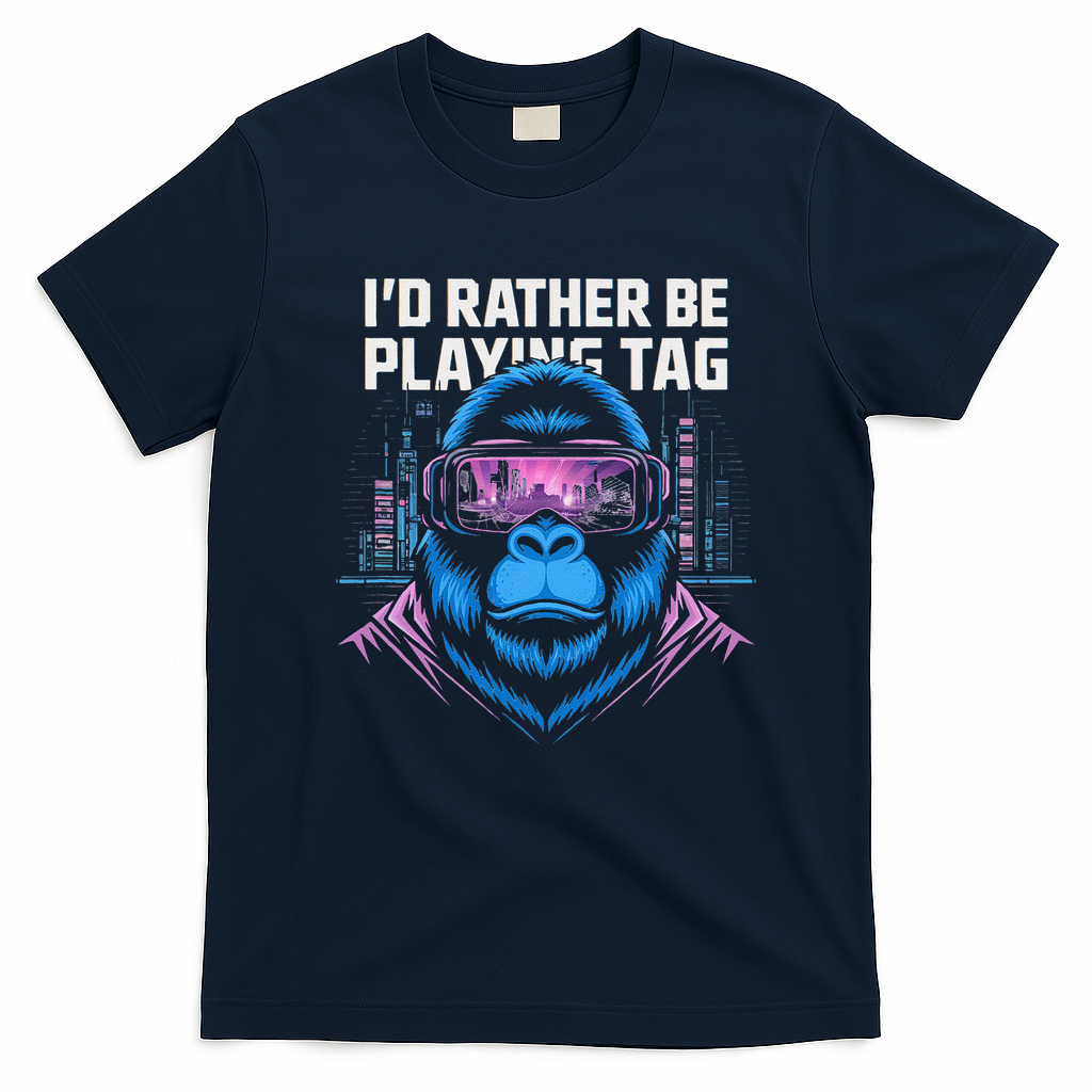 Id Rather Be Playing Tag VR Gaming T-Shirt