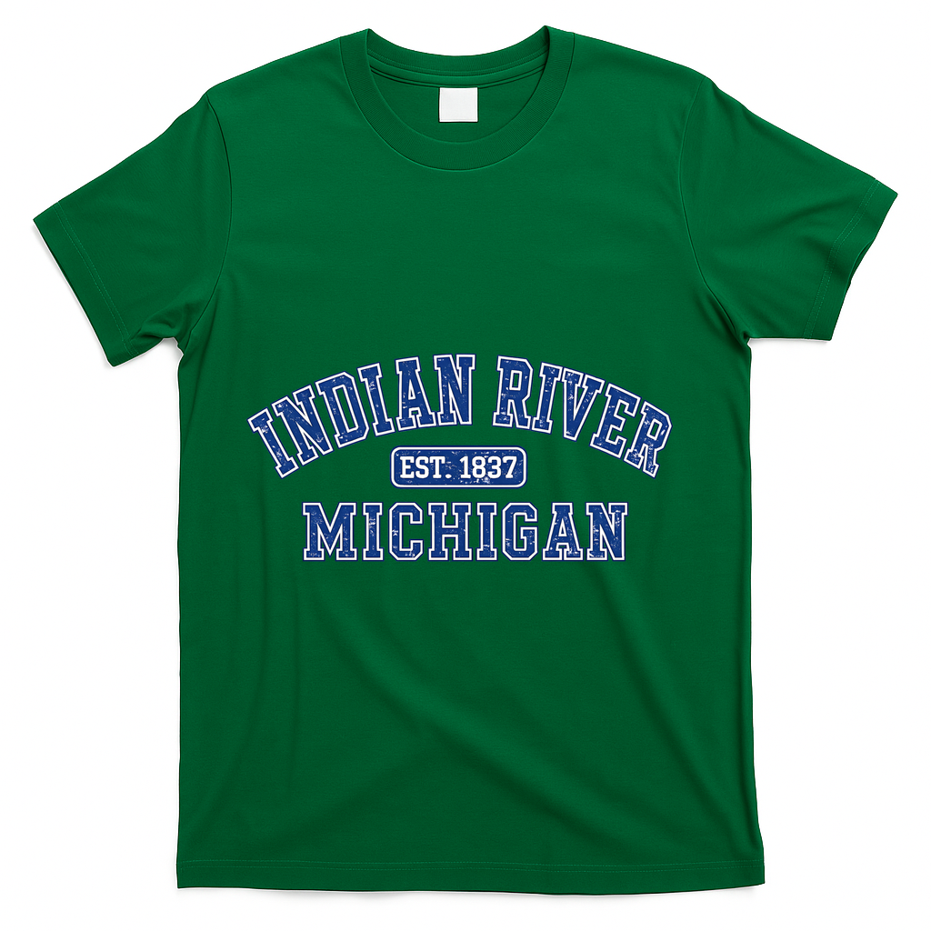 Indian River Michigan Vintage T-Shirt - Green