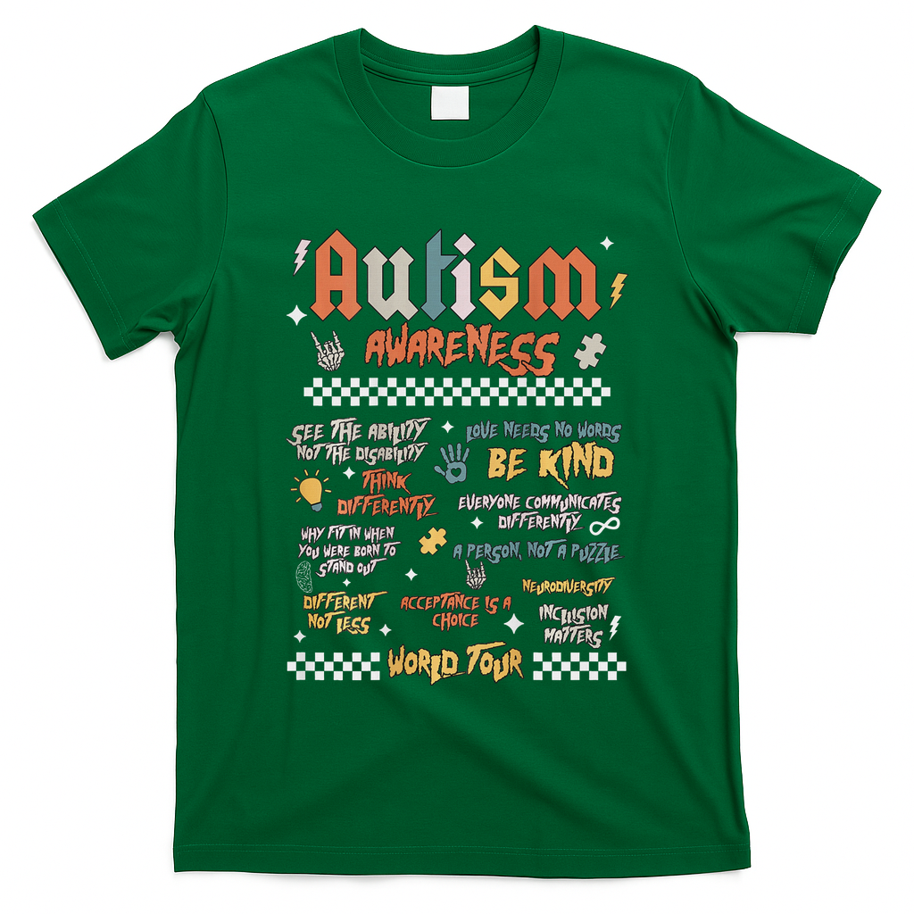 I Rock The Spectrum Autism World Autism Awareness T-Shirt