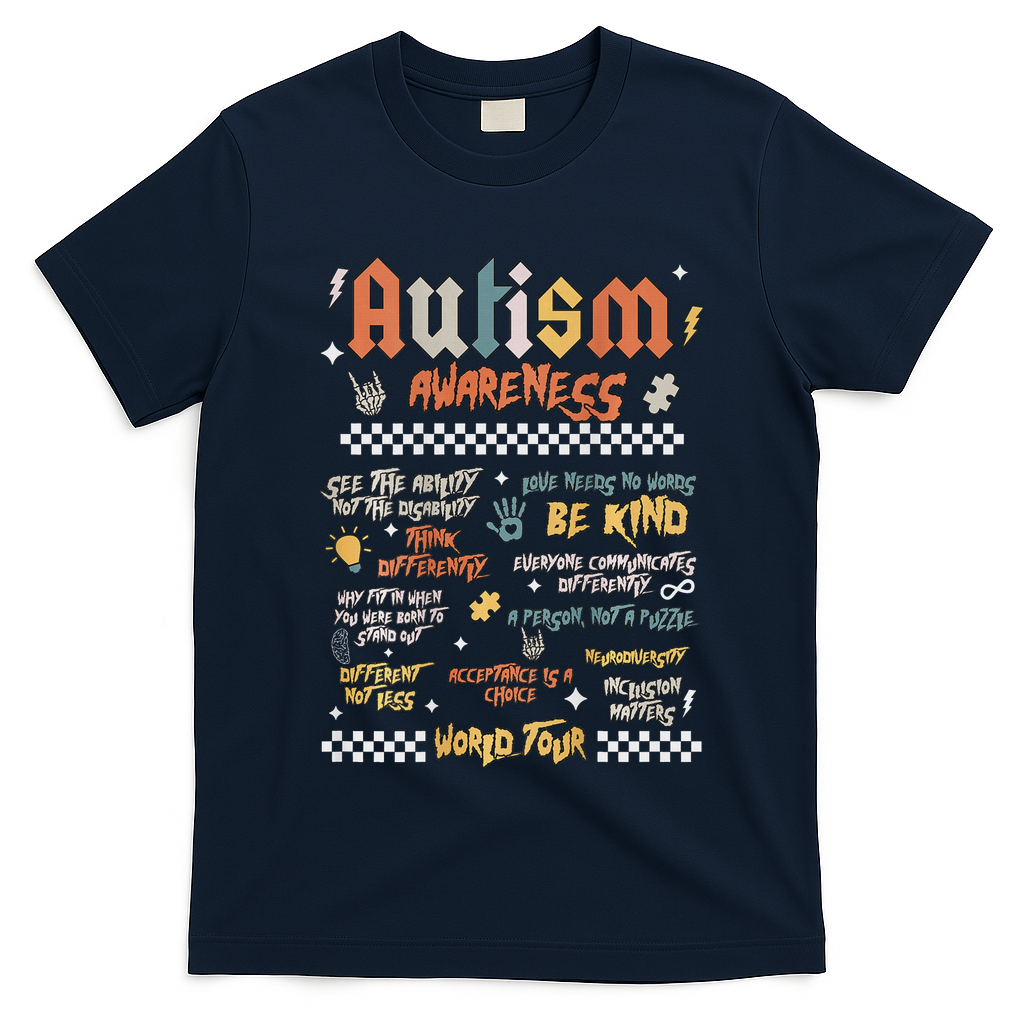 I Rock The Spectrum Autism World Autism Awareness T-Shirt