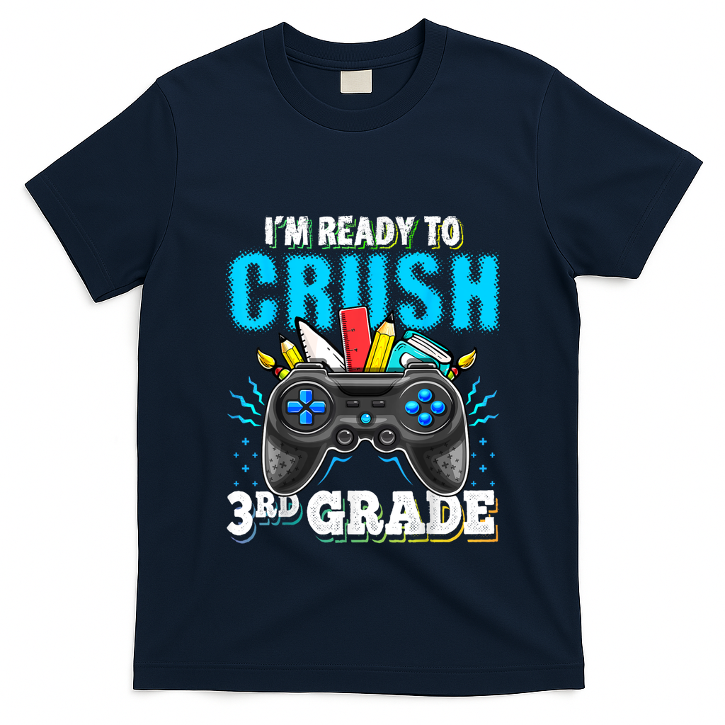 Im Ready To Crush 3rd Grade Back To School Video Game Boy T-Shirt