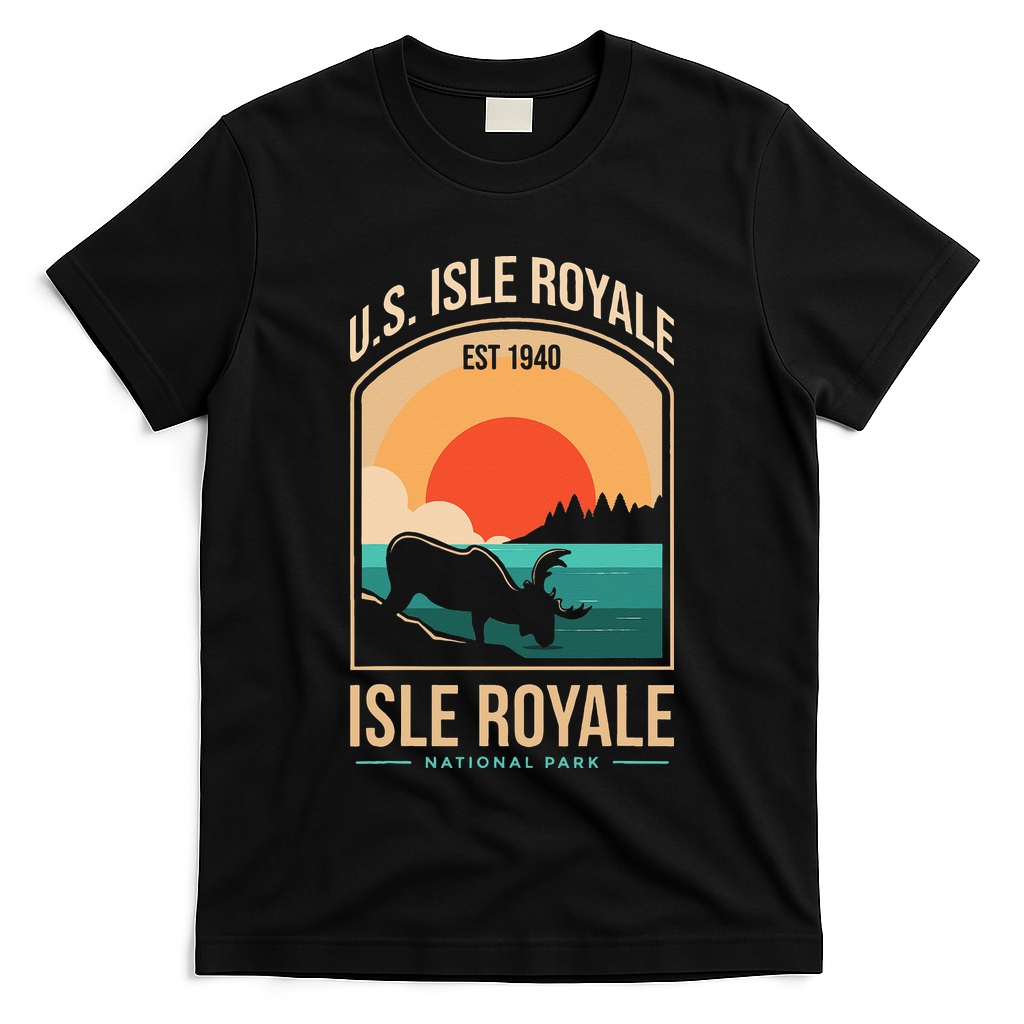 Isle Royale US National Park Michigan USA Parks Lover Gift T-Shirt