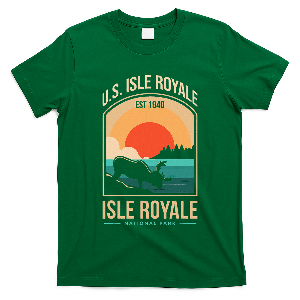 Isle Royale US National Park Michigan USA Parks Lover Gift T-Shirt