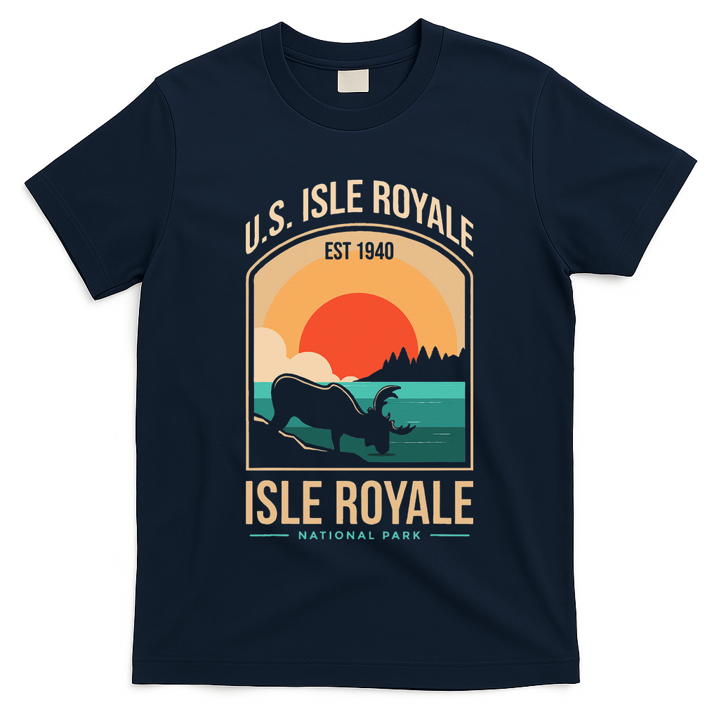 Isle Royale US National Park Michigan USA Parks Lover Gift T-Shirt