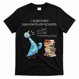 I Survived 100 Days Of School Pigeon 100th Day T-Shirt