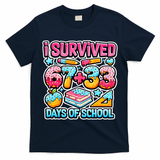 I Survived 67 33 Days Of School 100 Days Of School 6-7 Meme T-Shirt