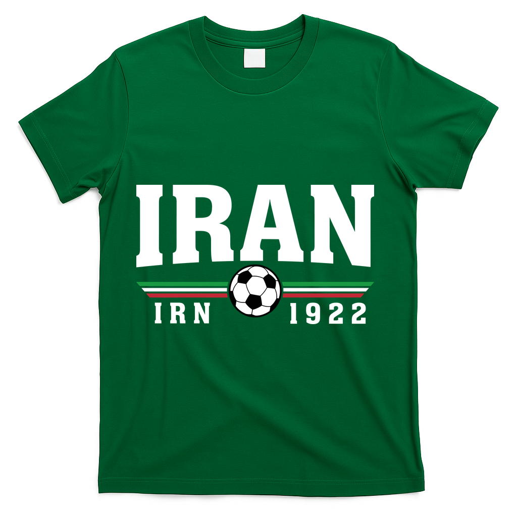 Iran Soccer Fan Vintage 1922 Tribute T-Shirt - Green