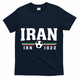 Iran Soccer Fan Vintage 1922 Tribute T-Shirt - Navy