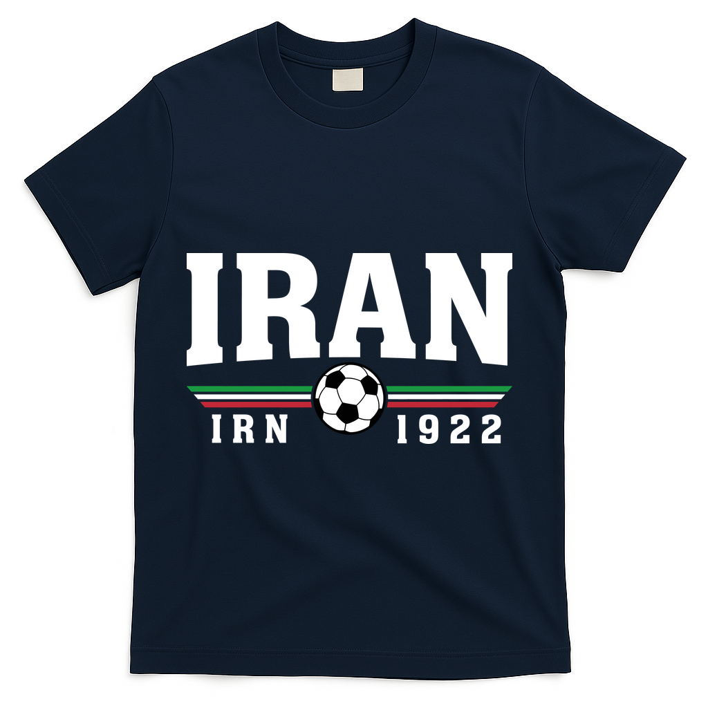 Iran Soccer Fan Vintage 1922 Tribute T-Shirt - Navy