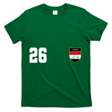 Iraq Soccer Jersey 2026 Back And Front T-Shirt - Green
