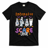 Intensive Scare Unit Icu Boo Crew Funny Nicu Picu Nurse Tech T-Shirt - Black