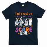 Intensive Scare Unit Icu Boo Crew Funny Nicu Picu Nurse Tech T-Shirt - Navy Blue
