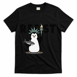 I Stand With The Penguins Resist Penguin Anti Trump T-Shirt - Black