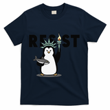 I Stand With The Penguins Resist Penguin Anti Trump T-Shirt - Navy