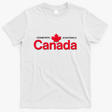 I Stand With Je Soutiens Le Canada English French T-Shirt - White