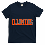 Illinois Throwback Classic Team Sports Varsity T-Shirt - Navy