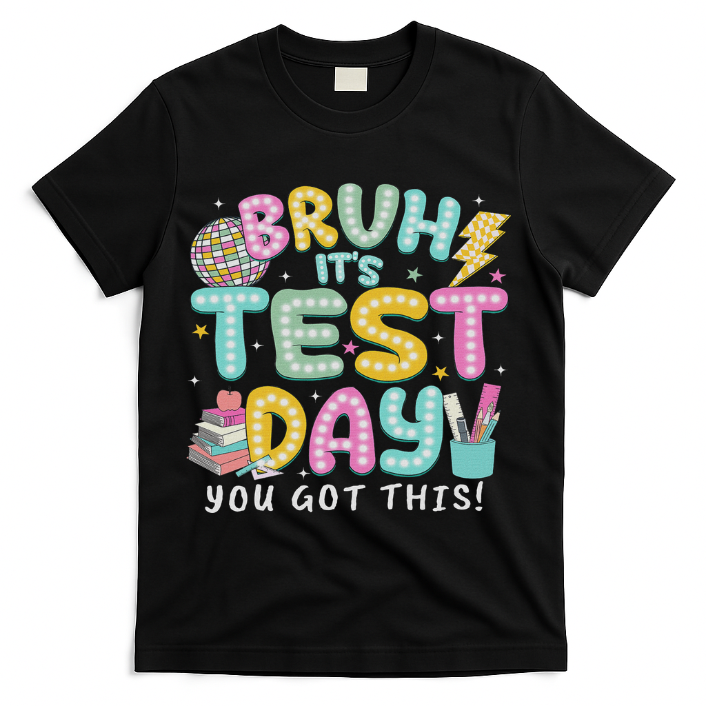 It’s Test Day Rock The School Test Day Teacher T-Shirt - Black
