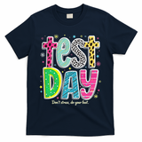 Its Test Day Preppy Teacher Dont Stress Do Your Best T-Shirt - Navy