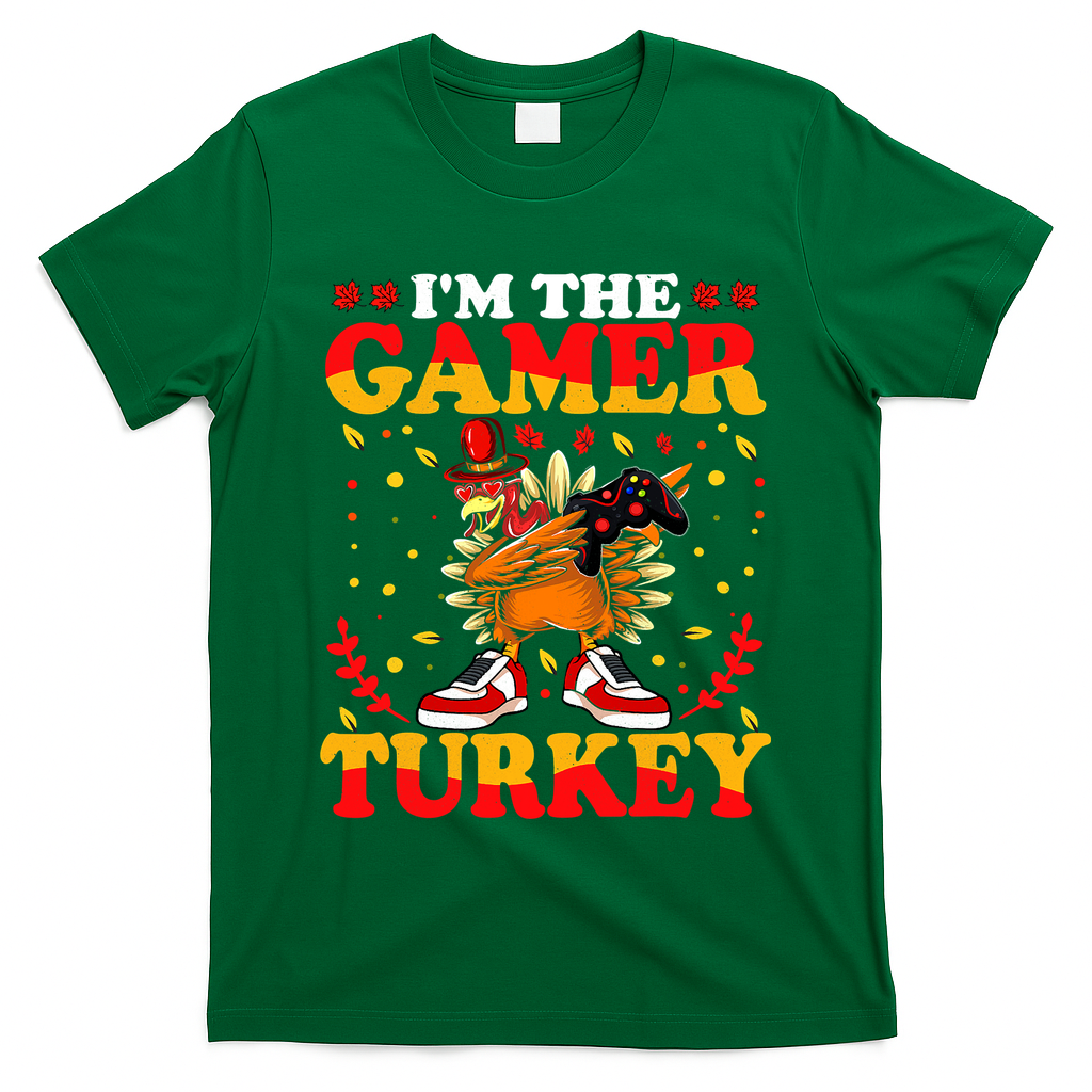 I'm The Gamer Turkey Gaming Boys Happy Funny Thanksgiving T-Shirt