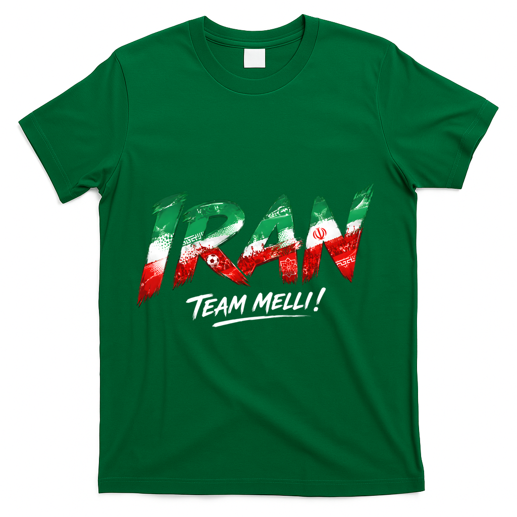 Iran Team Melli Soccer Fan Apparel T-Shirt - Green