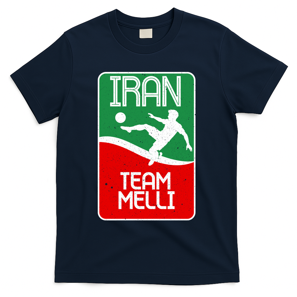 Iran Team Melli Soccer Fan T-Shirt - Navy