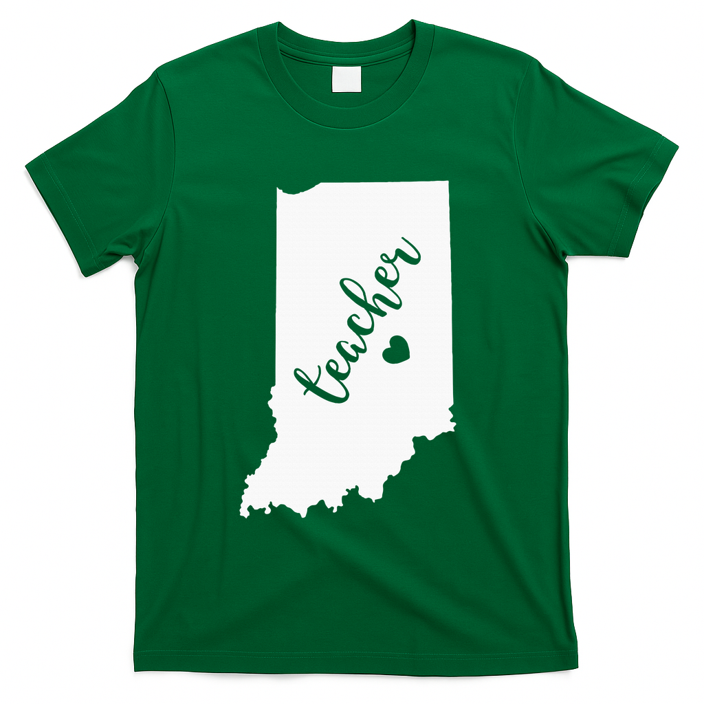 Indiana Teacher Red For Ed Public School T-Shirt - Green