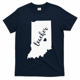 Indiana Teacher Red For Ed Public School T-Shirt - Navy