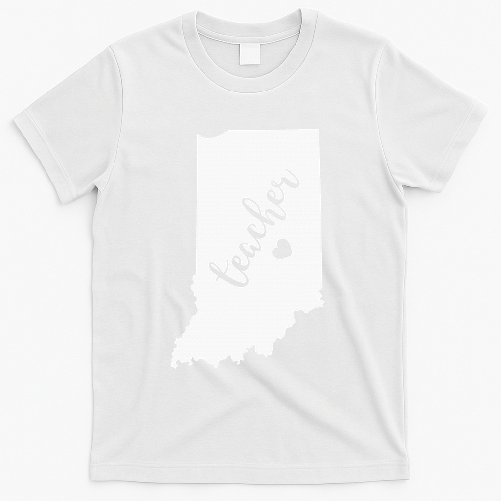 Indiana Teacher Red For Ed Public School T-Shirt - White